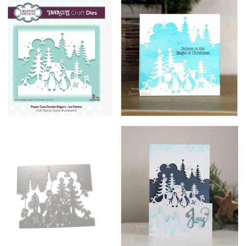 Two Antarctic Penguins Metal cutting dies cross stitch scrapbooking diesstencil Holiday card christmas new cutting dies for 2021