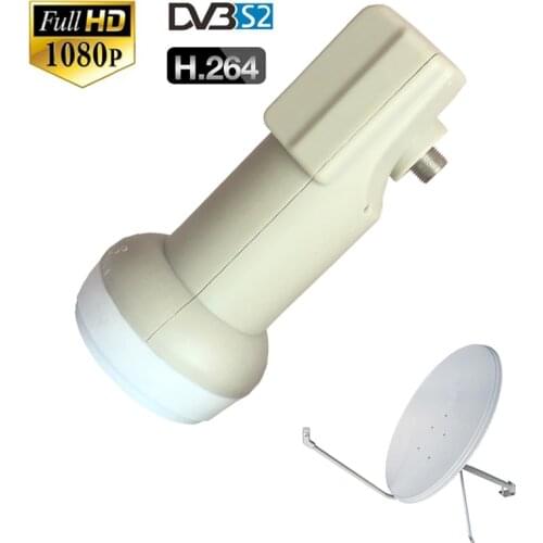 Dvb-s2 Low Noise 0.1 dB Waterproof Best Signal Universal KU Band Single LNB satellite Dish antenna for sks HD digital HDTV box