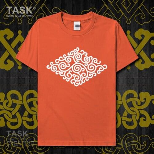 Characteristic national style t-shirt Chinese Ethnic Minorities Tibetan Nationality Short sleeve O-Neck Slim Men T-Shirt tops 01