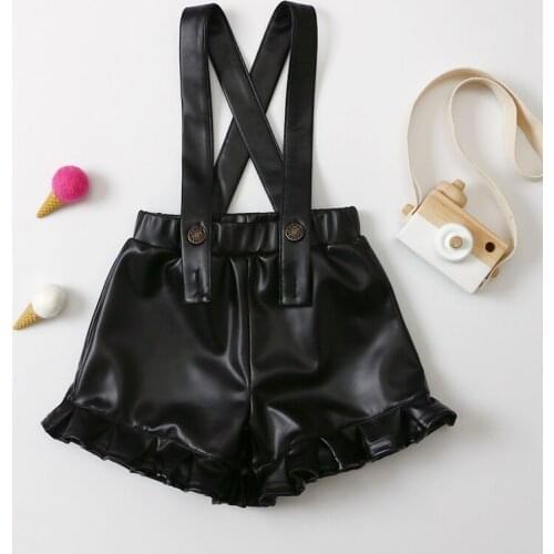 2021 Spring Summer Baby Girl Short Pants Leatherwear Casual Solid Kids Rompers Elastic Trousers Customized Wholesale A1-BDK-2012