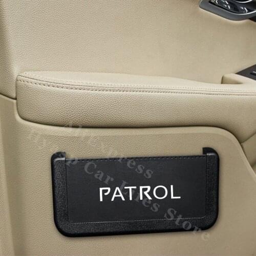 Car Organizer Box For Nissan Patrol Auto Phone Holder Stand Storage Bag Pu Leather Multifunction Car Accessories