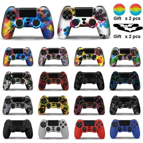 Soft Silicone Gel Rubber Case Cover For SONY Playstation 4 PS4 Controller Skin Protection Case For PS4 Pro Slim Gamepad Controle