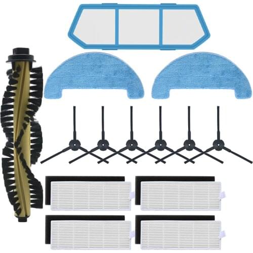 Accessories Kit For Ilife A4 A4S A40 Vacuum Cleaner Parts HEPA filter primary filter side brush Roll Brush Cover Mop Pad Cloth