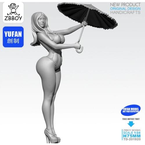 1/24 Resin Figure Kits Beauty Resin Soldier Self-assembled TD-201920