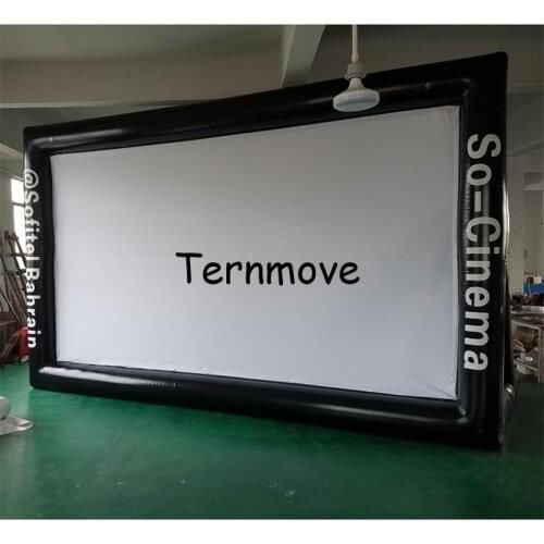 Inflatable TV Screen For Sale Airtight PVC inflatable movie screen inflatable yard cinema screen for public benefit advertising
