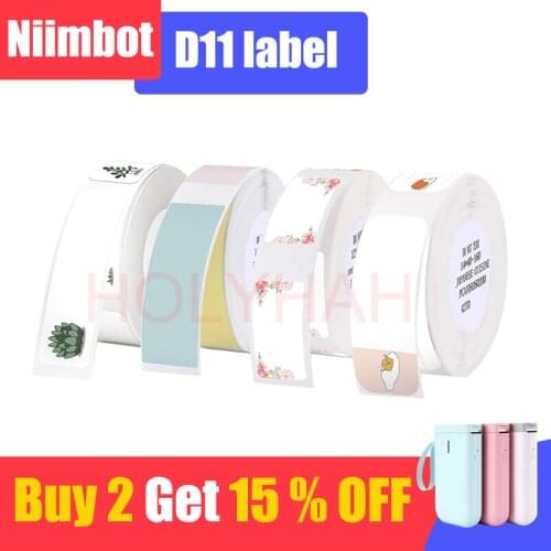 Niimbot D11 Label Sticker Paper White Colorful Transparent Waterproof Oil Proof for Label Printer Maker Refill Price Tag