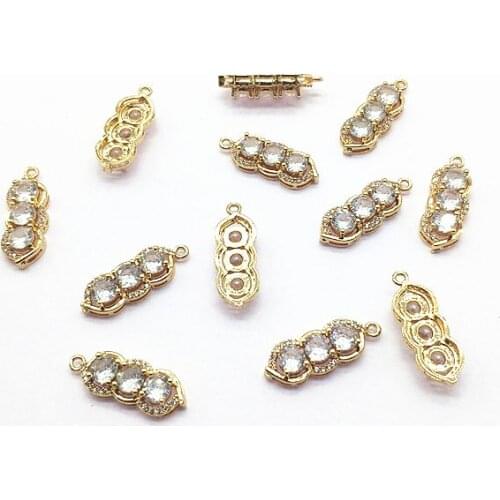 New arrival! 24x9mm 30pcs Cubic Zirconia Oval shape charm for Jewelry accessories Earrings DIY parts,hand Made Earring Making