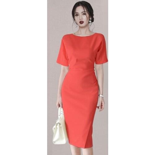 Bodycon Dresses 2021 Autumn New French Temperament Double-Breasted Bag Hip Slim Dress Office Lady Casual Pencil Vestidos AA5682
