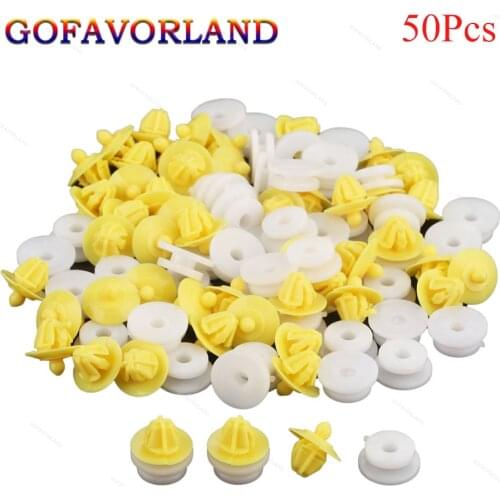 50x Car Interior Door Card Panel Plastic Clips Retainers 8mm Hole For Renault Clio Megane Scenic Laguna ll