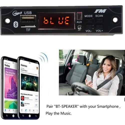 USB TF Card Support Car MP3 player Bluetooth 12V FM Radio Mp3 decoder Board for Mobile Phones Tablets Car Speaker Modification
