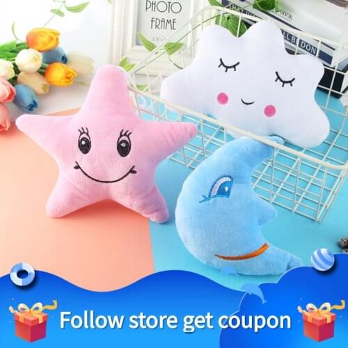 Hold Pillow Doll Plush Toys Taking A Nap Lovely PP Cotton Moom Stars Cloud Short Hair Safe Non-Toxic Girl Pillow