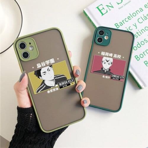 Cute Japan Anime Oya Haikyuu Clear Phone Case For iPhone 11 Pro 12 XR X XS MAX SE20 7 8 6Plus Candy Shockproof Matte Cover Coque