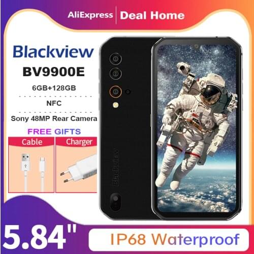 Blackview BV9900E Helio P90 Rugged Smartphone 6GB+128GB IP68 Waterproof 4380mAh 48MP Camera NFC Android 10 Mobile Phone