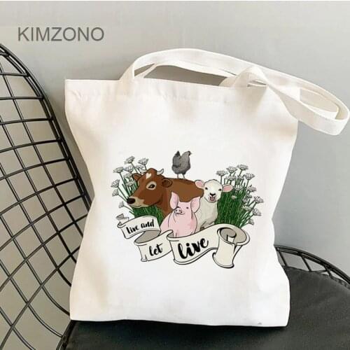 Vegan shopping bag reusable bolsa eco canvas bolso tote bag reciclaje boodschappentas woven cloth grab