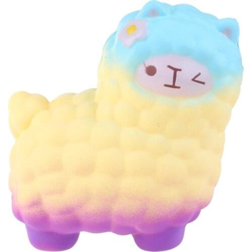 Y3NF Anti-anxiety Alpaca Ball Interactive Toy for Toddler Special Needs Pressure Relieve Vent Ball Toy Sponge Memory Ball