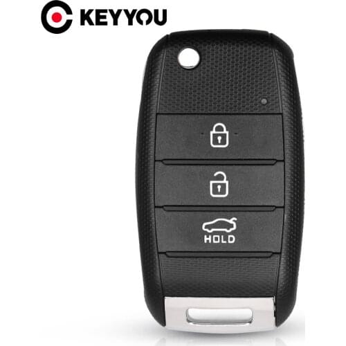 KEYYOU Replacement Flip Folding Remote Key Shell Case For KIA Carens Cerato Forte RIO K2 K3 K5 Car Fob Cover