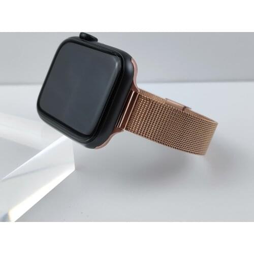 Women Mesh Band for Apple Watch 6 SE 40mm 44mm Slim Thin Stainless Steel Bracelet Strap for iWatch Series 5/4/3/2/1 38mm 42mm