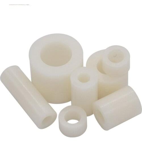 40pcs Inner diameter 3mm outside diameter 7mm ABS Plastic Isolation Column Circular Hole Casing Cylindrical height 9mm-15mm