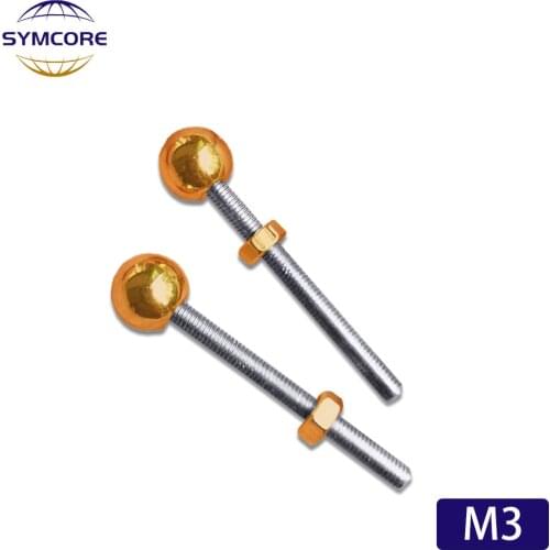5pcs Golden M3 Inner Thread Nut Bald Nut Ball Cap Connection Length 35mm Screw Hollow Tube Nut Lighting Accessories