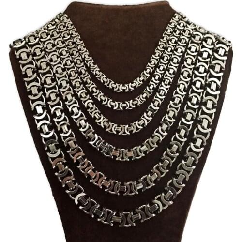 925 sterling Silver Handmade Byzantine Euro King Chain Necklace Jewellery Men 'S and Women 'S Necklace Special Gift