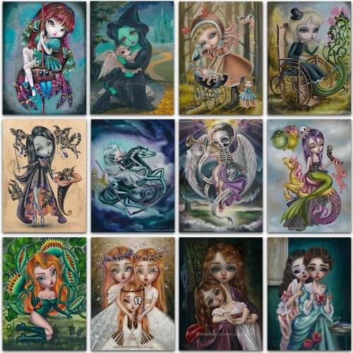 5D DIY Diamond Painting Cartoon Comics Girl Mermaid unicorn Kit Full Square&Round Diamond mosaic Diamond embroidery Cross stitch