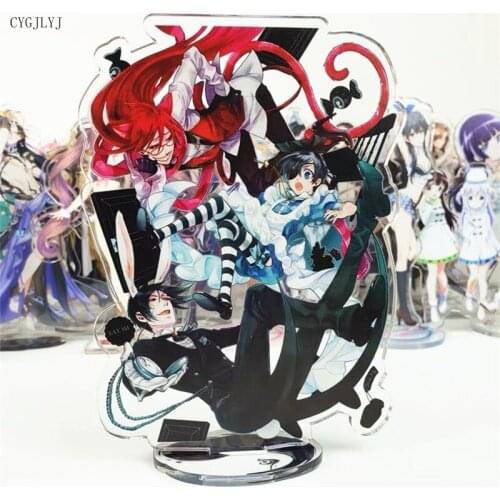 Anime Kuroshitsuji Black Butler Keychain Sebastian Michaelis Acrylic Stand Figure Desktop Decor Collection For College Students