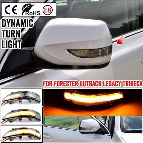 Clignotants dynamiques de LED rétroviseur clignotant 84401AG042 84401AG052 pour Subaru Forester Tribeca Outback héritage Impreza