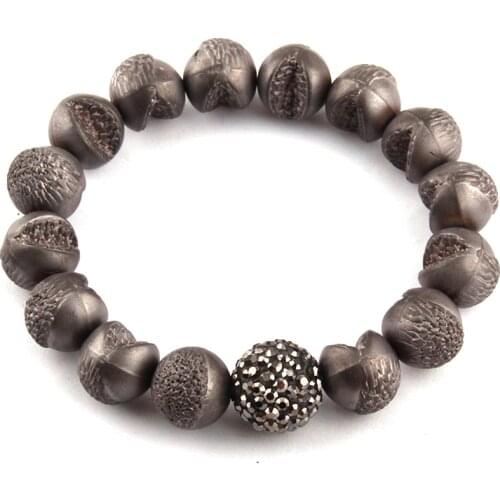 Free Shipping Energy Bracelets Beautiful Fashion Opening Hematite Stones Handmake Paved Ball Bracelet
