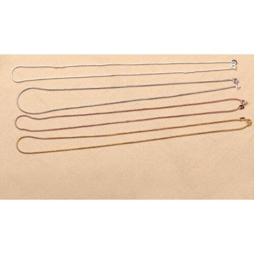 Free Shipping Genuine 925 silver White Gold Link Chain Necklace free shipping