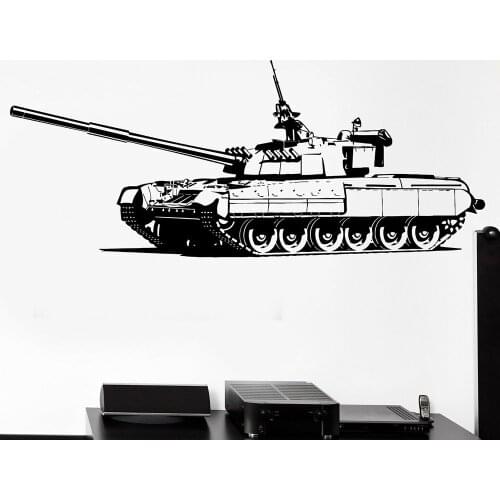 Big Car Wall Stickers Heavy Military Forces War Vinyl Wall Decals Home Decoration Accessories For Living Room Teen Room Z443
