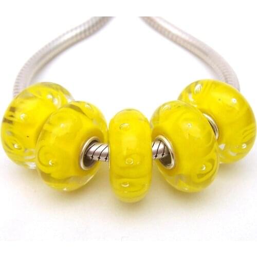 JGWGT 2230 5X 100% Authenticity S925 Sterling Silver Beads Murano Glass beads Fit European Charms Bracelet diy jewelry Lampwork