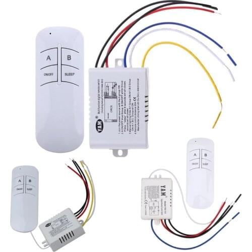 Wireless ON/OFF 1/2/3 Ways Digital Exhaust Fan with Remote Control 3 Channel Wireless Digital Switch for Lamp Light Exhaust Fan