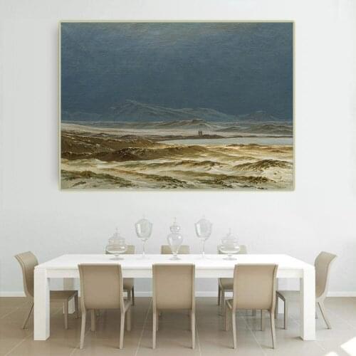 Citon Caspar David Friedrich《Northern Landscape, Spring》Canvas Oil Painting landscape Art Painting Wall Decor Home Decoration
