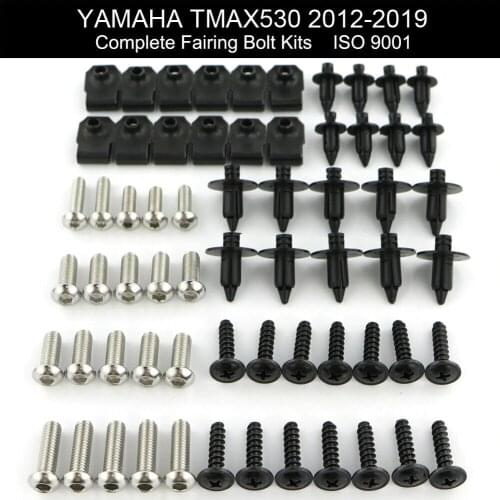 For Yamaha TMAX 530 TMAX530 2012-2019 Complete Full Fairing Bolts Kit Bodywork Screws Steel Clips Speed Nuts Covering Bolts