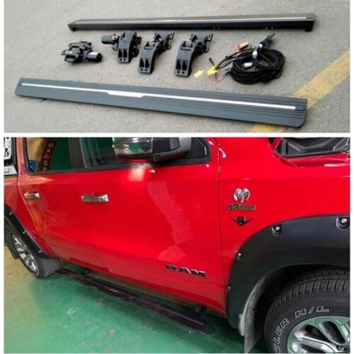 Electric Motor Automatic Switch Closed Running Boards For Dodge RAM 2019 2020 2021 2022 Side Step Bar Pedals Nerf Bars