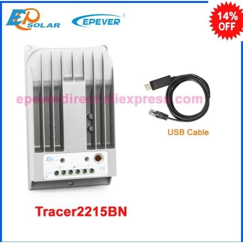24v solar panel battery controller 20A 20amp Tracer2215BN+USB cable communication PC Max PV input 150v MPPT