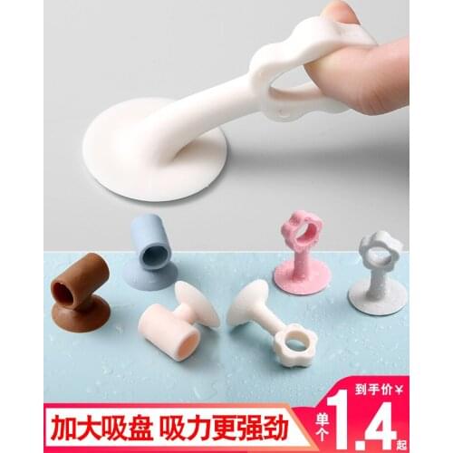 Kitchen door handle anti-collision pad Silent toilet door Silicone sticker suction cup Wall door anti-knock protection door