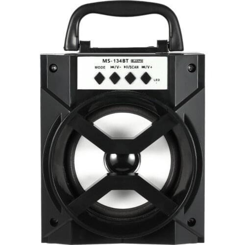 MS-134BT MINI Wireless Bluetooth Speaker Multimedia Mobile Loudspeaker USB &3.5mm FM Radio Subwoofer For Computer smart phones