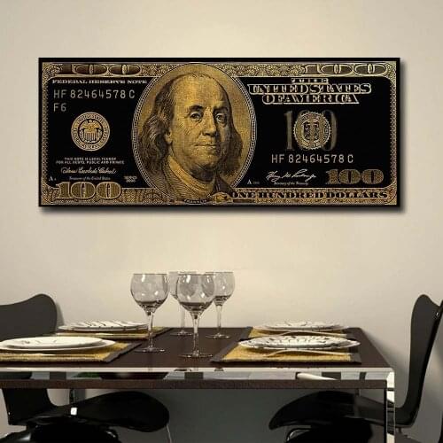 Modular Pictures Dollar Bill Cash American Currency Money Canvas Painting Posters and Prints Wall Art Pictures for Home Decor
