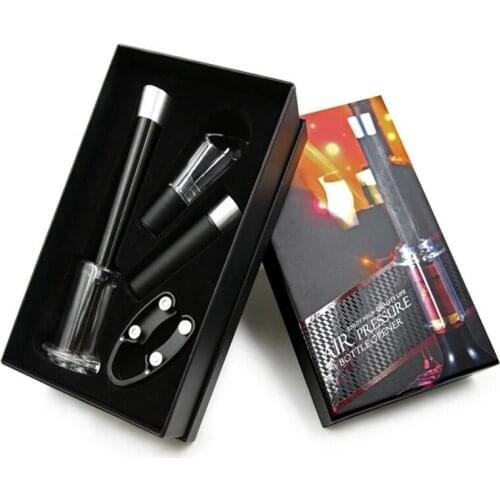 Wine Opener Set,Wine Accessory Tool Kit Air Pressure Bottle Opener with Wine Pourer,Foil Cutter and Vacuum Stopper
