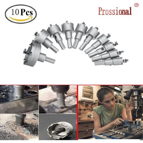 10PCS HSS Drill Bit Set High Speed Steel Carbide Tip Hole Saw Tooth Cutter Metal Drilling Hand Woodwork Cutting Cutter Drill Bit