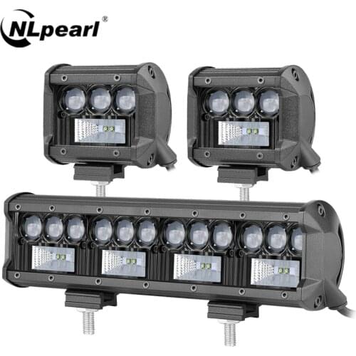 NLpear 4" 7" 12" 5D LED Light Bar Off Road Tractor Truck SUV 4WD 4x4 ATV 50W 100W 200W Spot LED Work Light Car Driving Fog Lamp