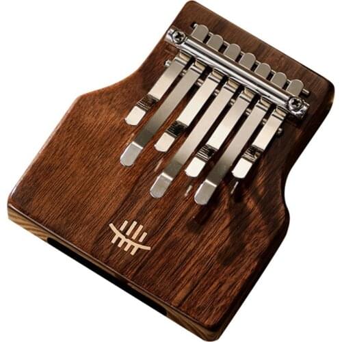 New Hluru a Thumb Piano Mini Professional Chords Kalimba 7 Keys Note Tone Knock Musical Instrument Black Walnut Bottom Opening