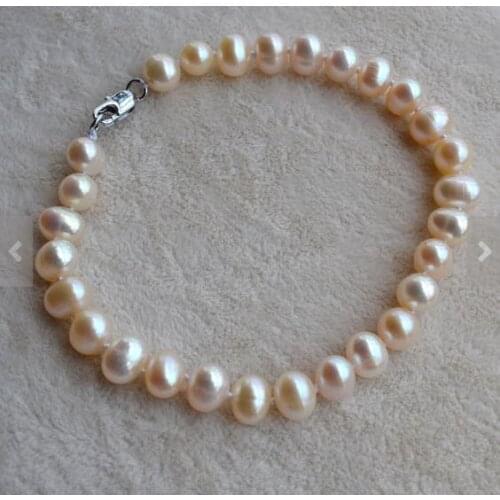 New Arrival Favorite Pearl Bracelet 6-7mm Ivory Freshwater Pearl Bracelet Bridesmaids Gifts Wedding Jewelry Charming Women Gift