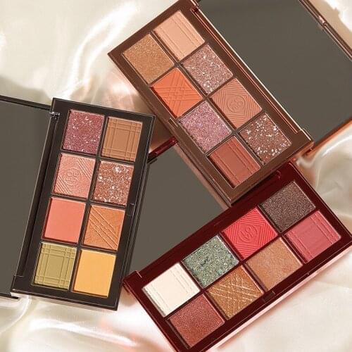 JOmeel Durian Eyeshadow Palette 8 Colors Rose Pumpkin Earth Color Matte Pearl Shimmer Eye Shadow Longlasting Eye Makeup TSLM2