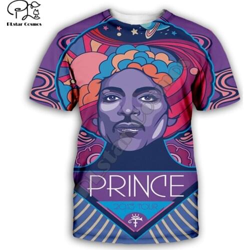 PLstar Cosmos Popular Singer Prince Rogers Nelson Purple 3DPrint Summer Casual Funny T-shirts Short sleeves Unisex Men/Women A1