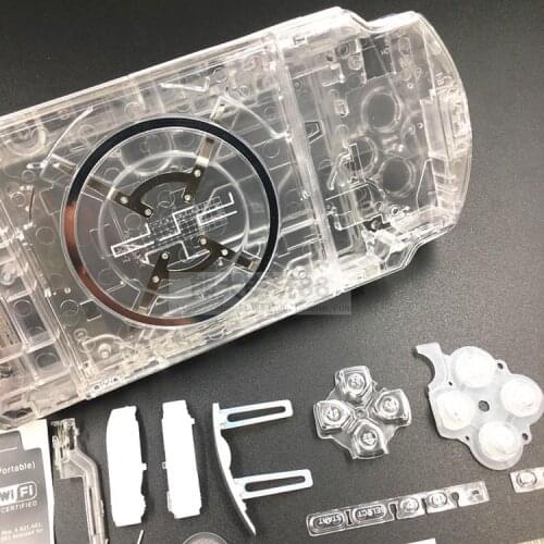 Transparent Clear/ Clear Blue/Clear Pink Case For PSP 3000 Housing Shell Clear Case