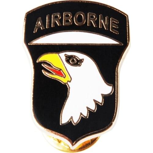 US 101ST AIRBORNE DIVISION EAGLE MILITARY SHIRT LAPEL PIN BADGE