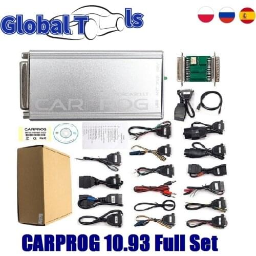 V8.21 Carprog Full Adapters For Radio/Dash/IMMO/ECU Auto Repair Tool Car Prog 10.93 with Keygen