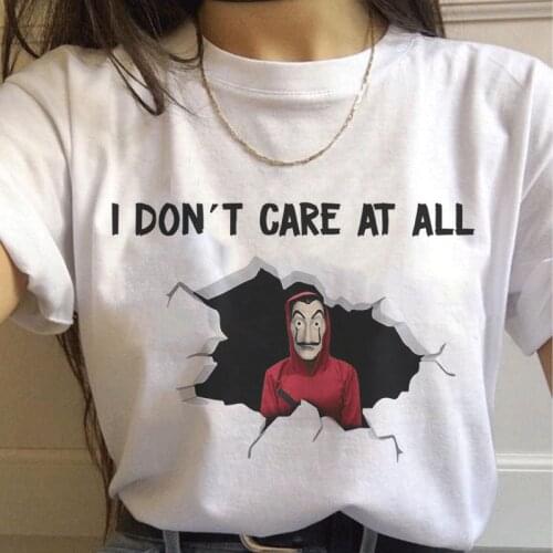 2021 Summer Clothes La Casa De Papel Print Woman T-shirts Money Heist The House of Paper T Shirt Women Tops Female Tee